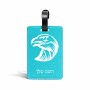 תווית לסימון מזוודה \ תיק בעיצוב אישי עם השם שלך בעיצוב ראש נשר גודל 10.3 × 7 ס"מ