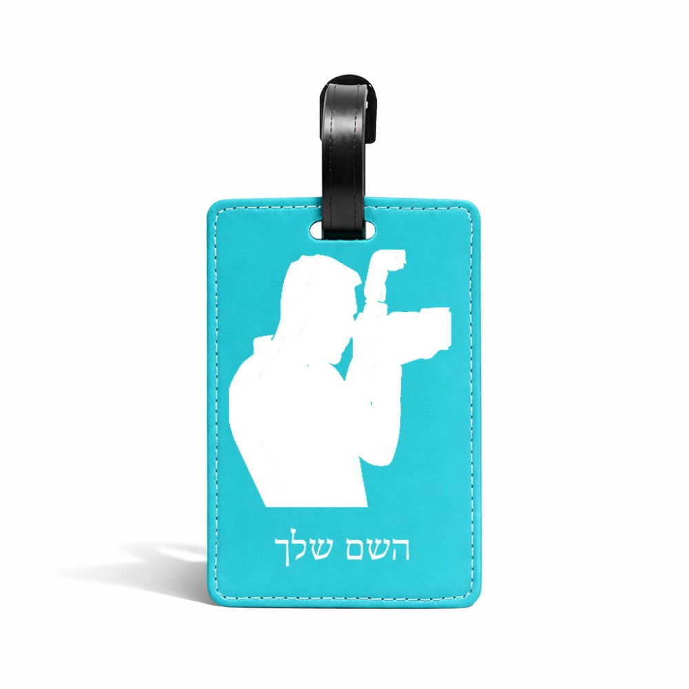 תווית לסימון מזוודה \ תיק בעיצוב אישי עם השם שלך בעיצוב צלם - גברים גודל 10.3 × 7 ס"מ