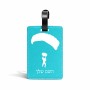 תווית לסימון מזוודה \ תיק בעיצוב אישי עם השם שלך בעיצוב צניחה חופשית גודל 10.3 × 7 ס"מ