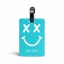 תווית לסימון מזוודה \ תיק בעיצוב אישי עם השם שלך בעיצוב סמיילי גודל 10.3 × 7 ס"מ