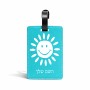 תווית לסימון מזוודה \ תיק בעיצוב אישי עם השם שלך בעיצוב שמש גודל 10.3 × 7 ס"מ