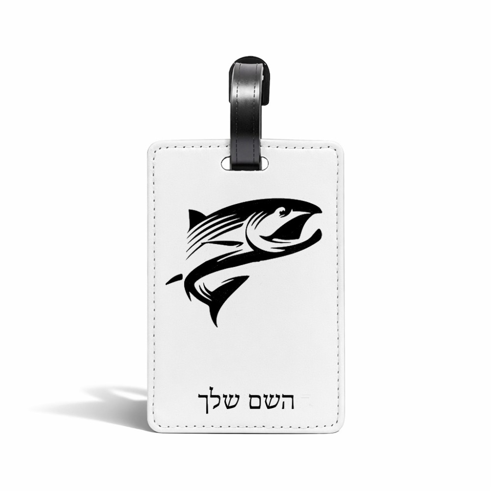 תווית לסימון מזוודה \ תיק בעיצוב אישי עם השם שלך בעיצוב לדוג גודל 10.3 × 7 ס"מ