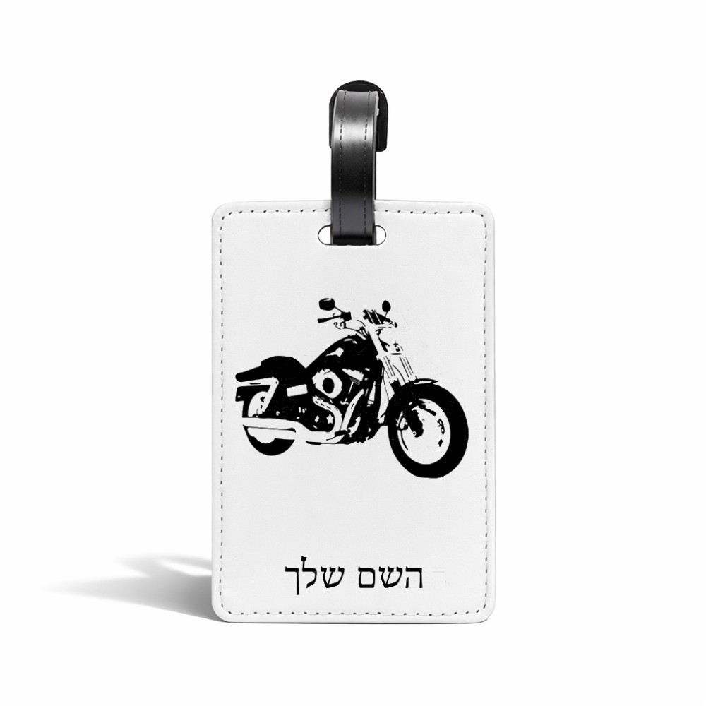 תווית לסימון מזוודה \ תיק בעיצוב אישי עם השם שלך בעיצוב הארלי-דיווידסון גודל 10.3 × 7 ס"מ