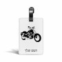 תווית לסימון מזוודה \ תיק בעיצוב אישי עם השם שלך בעיצוב הארלי-דיווידסון גודל 10.3 × 7 ס"מ
