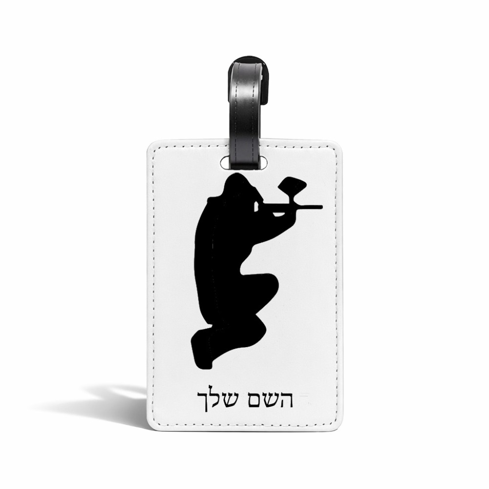 תווית לסימון מזוודה \ תיק בעיצוב אישי עם השם שלך בעיצוב שחקן כאב כדור גודל 10.3 × 7 ס"מ