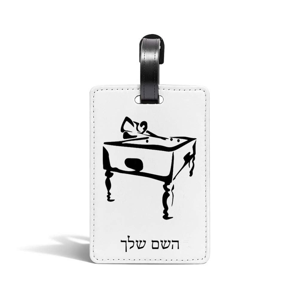 תווית לסימון מזוודה \ תיק בעיצוב אישי עם השם שלך בעיצוב שחקן ביליארד גודל 10.3 × 7 ס"מ
