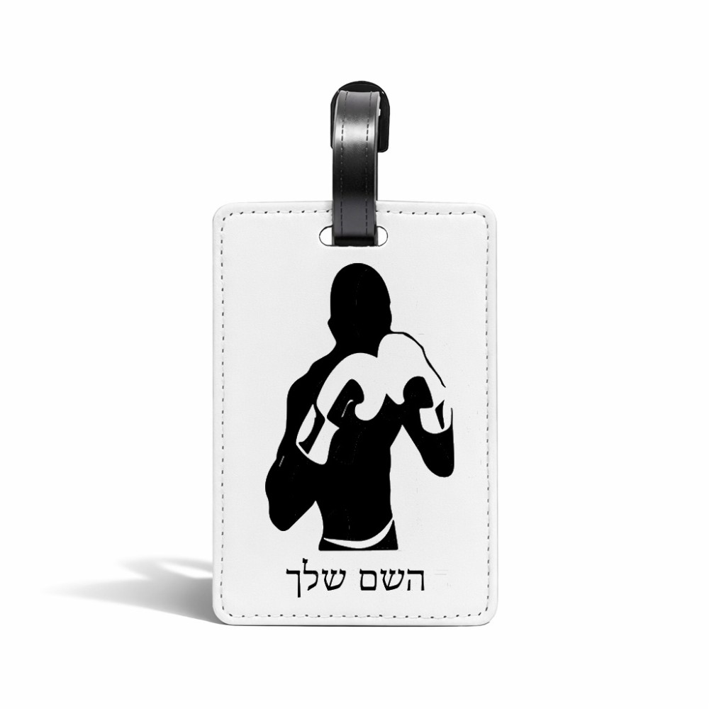 תווית לסימון מזוודה \ תיק בעיצוב אישי עם השם שלך בעיצוב אגרוף גודל 10.3 × 7 ס"מ