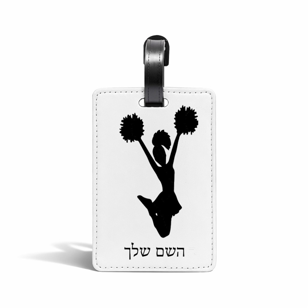 תווית לסימון מזוודה \ תיק בעיצוב אישי עם השם שלך בעיצוב מעודדת גודל 10.3 × 7 ס"מ