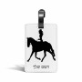 תווית לסימון מזוודה \ תיק בעיצוב אישי עם השם שלך בעיצוב קאוגירל - אישה גודל 10.3 × 7 ס"מ