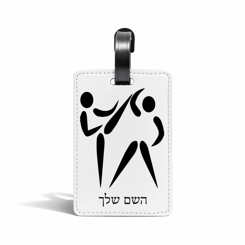 תווית לסימון מזוודה \ תיק בעיצוב אישי עם השם שלך בעיצוב לוחמים אולימפיים גודל 10.3 × 7 ס"מ