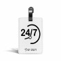 תווית לסימון מזוודה \ תיק בעיצוב אישי עם השם שלך בעיצוב 24 ביולי גודל 10.3 × 7 ס"מ