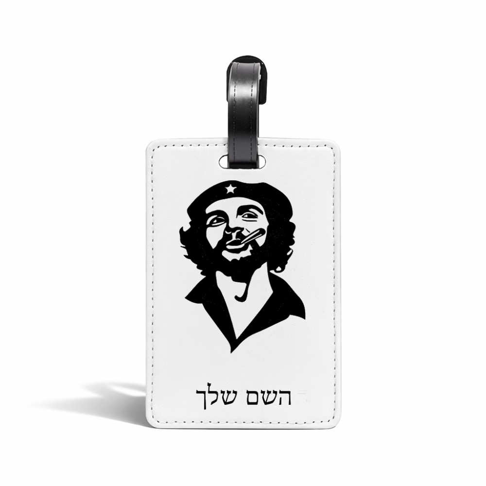 תווית לסימון מזוודה \ תיק בעיצוב אישי עם השם שלך בעיצוב צ'ה גווארה גודל 10.3 × 7 ס"מ