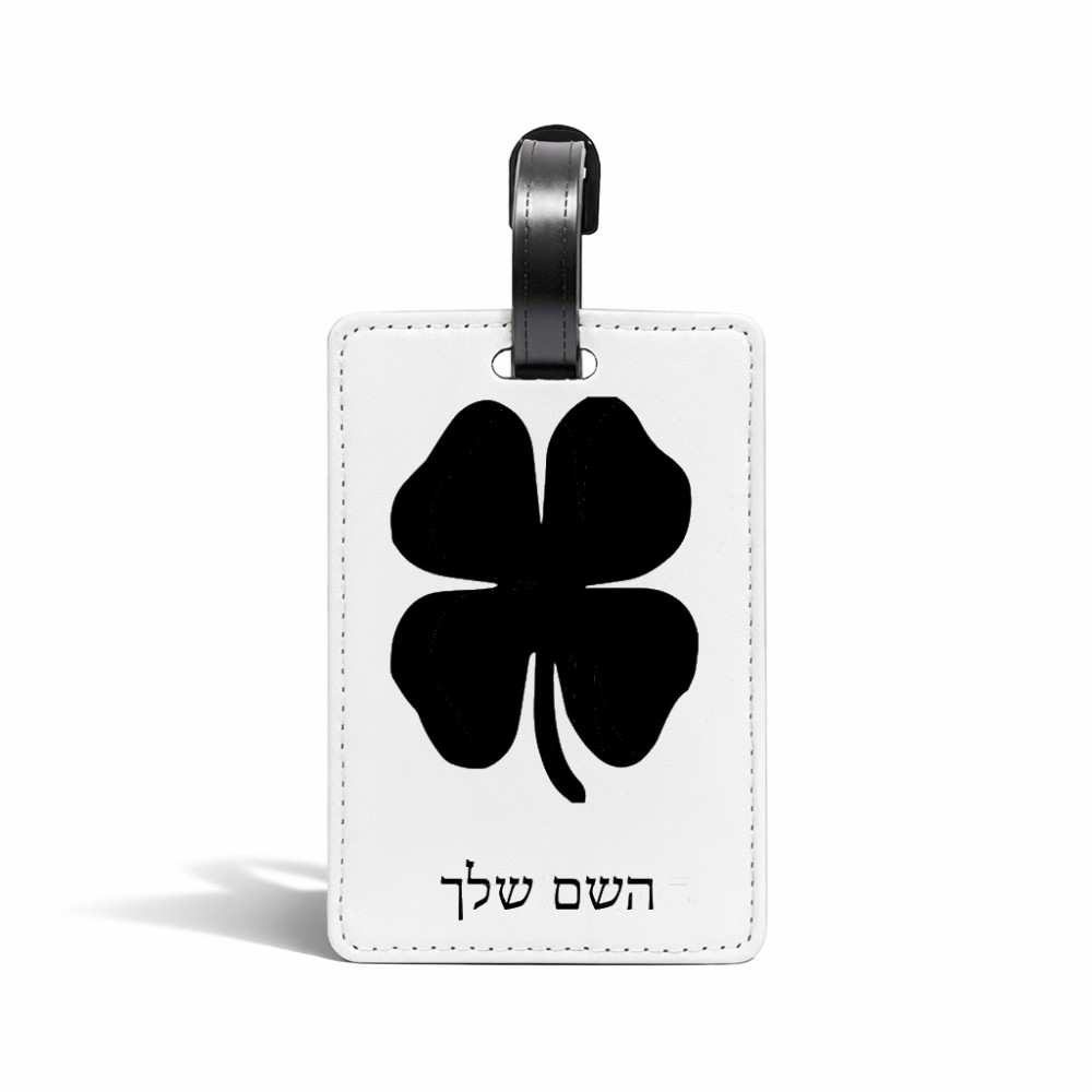 תווית לסימון מזוודה \ תיק בעיצוב אישי עם השם שלך בעיצוב קלבר גודל 10.3 × 7 ס"מ