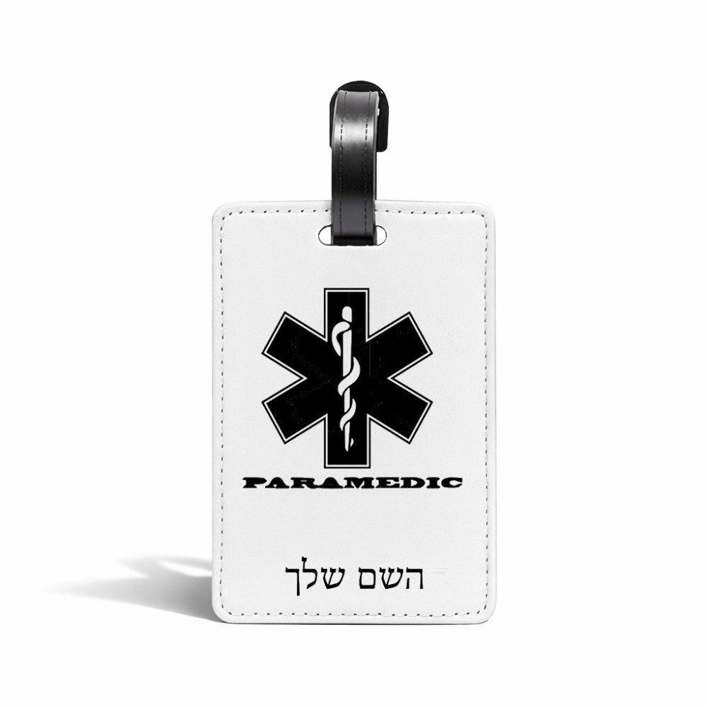 תווית לסימון מזוודה \ תיק בעיצוב אישי עם השם שלך בעיצוב חובש גודל 10.3 × 7 ס"מ