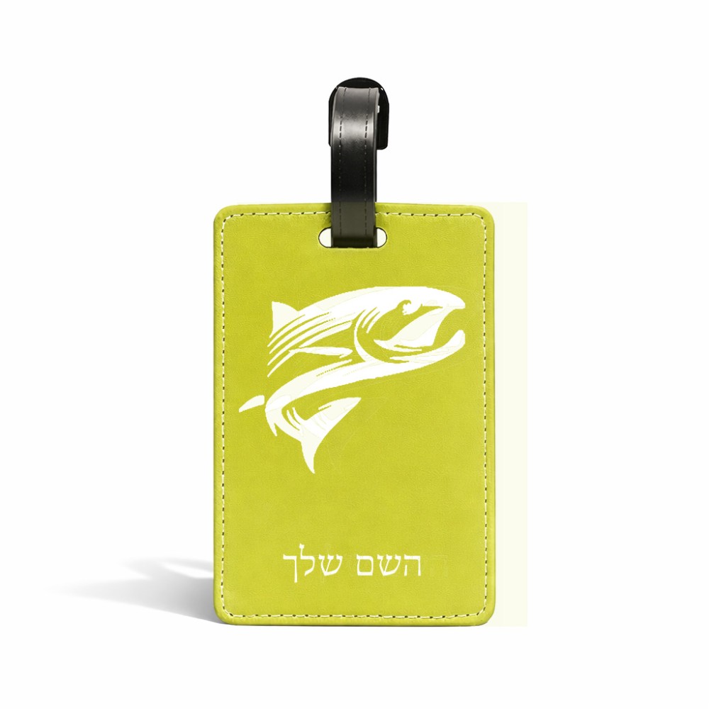תווית לסימון מזוודה \ תיק בעיצוב אישי עם השם שלך בעיצוב לדוג גודל 10.3 × 7 ס"מ