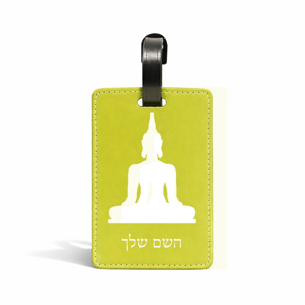 תווית לסימון מזוודה \ תיק בעיצוב אישי עם השם שלך בעיצוב בודה גודל 10.3 × 7 ס"מ