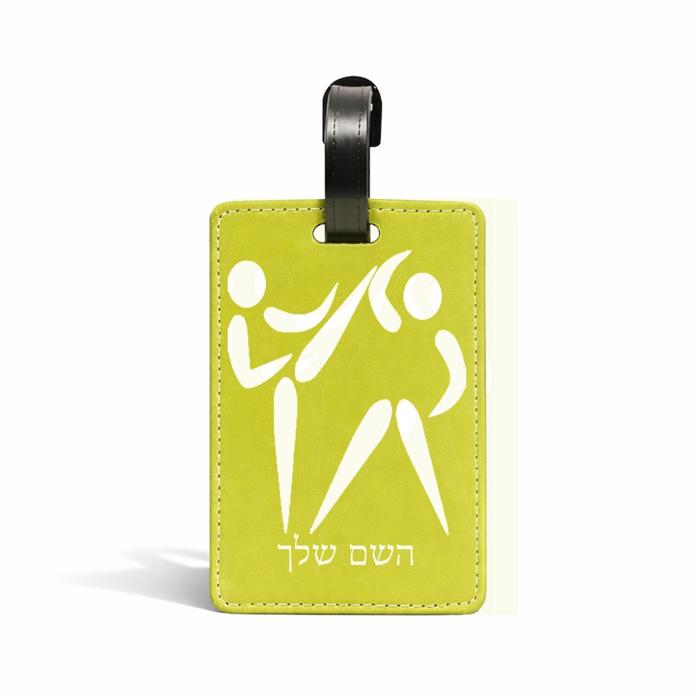 תווית לסימון מזוודה \ תיק בעיצוב אישי עם השם שלך בעיצוב לוחמים אולימפיים גודל 10.3 × 7 ס"מ