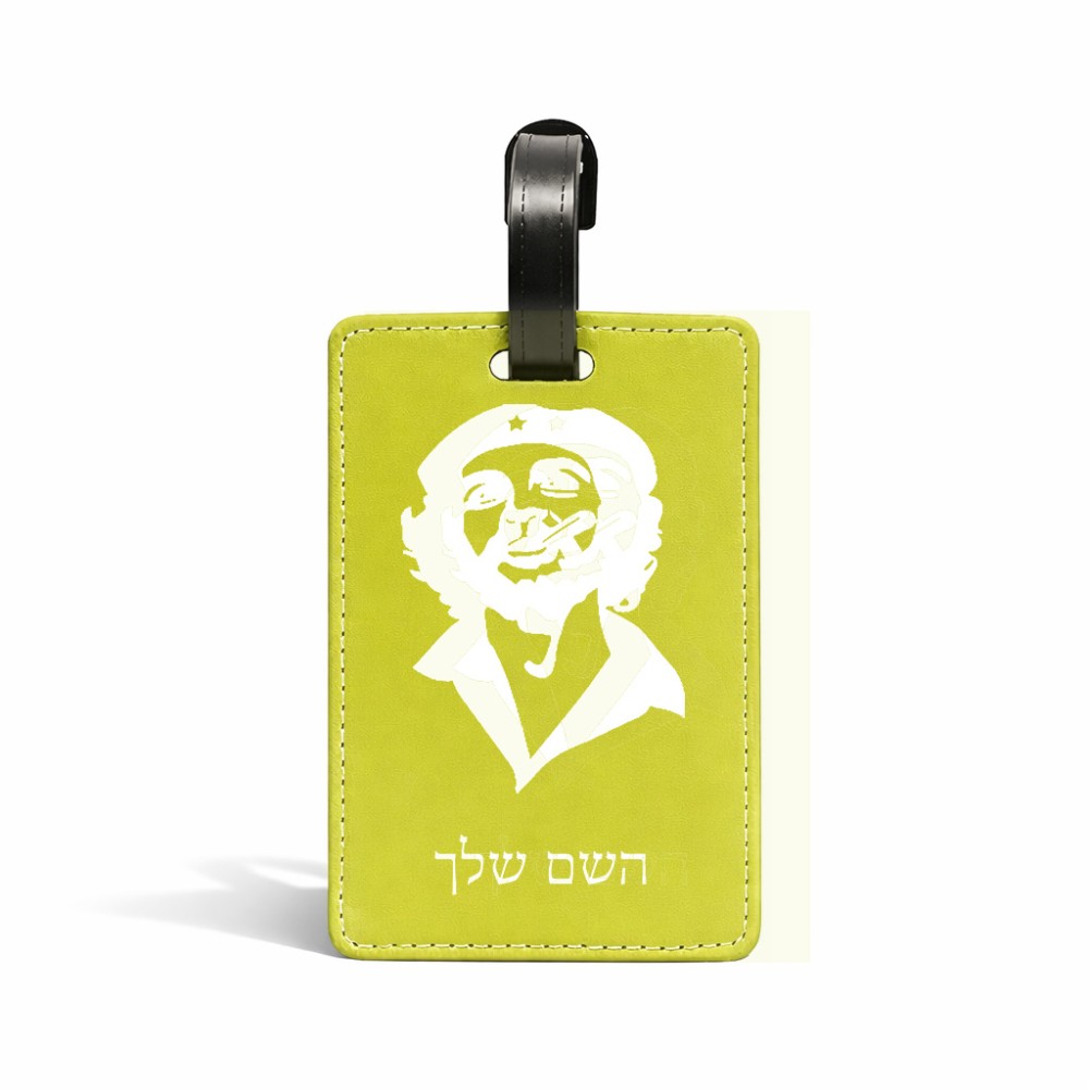 תווית לסימון מזוודה \ תיק בעיצוב אישי עם השם שלך בעיצוב צ'ה גווארה גודל 10.3 × 7 ס"מ