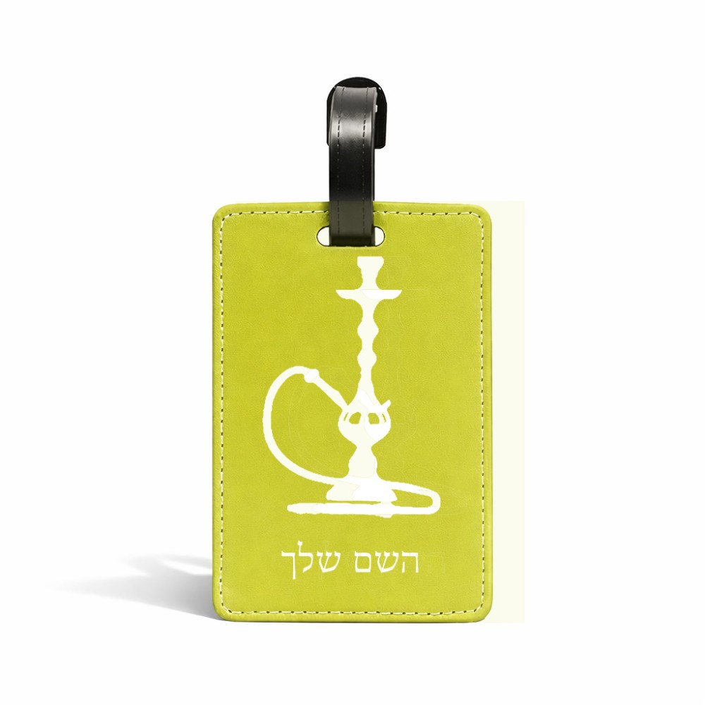 תווית לסימון מזוודה \ תיק בעיצוב אישי עם השם שלך בעיצוב נרגילה גודל 10.3 × 7 ס"מ