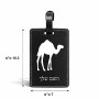 תווית לסימון מזוודה \ תיק בעיצוב אישי עם השם שלך בעיצוב גמל גודל 10.3 × 7 ס"מ