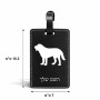 תווית לסימון מזוודה \ תיק בעיצוב אישי עם השם שלך בעיצוב כלב גודל 10.3 × 7 ס"מ