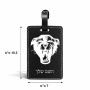 תווית לסימון מזוודה \ תיק בעיצוב אישי עם השם שלך בעיצוב פני פנטרה גודל 10.3 × 7 ס"מ