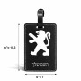 תווית לסימון מזוודה \ תיק בעיצוב אישי עם השם שלך בעיצוב פיג'ו גודל 10.3 × 7 ס"מ