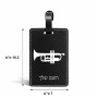 תווית לסימון מזוודה \ תיק בעיצוב אישי עם השם שלך בעיצוב חצוצרה גודל 10.3 × 7 ס"מ