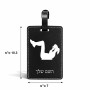 תווית לסימון מזוודה \ תיק בעיצוב אישי עם השם שלך בעיצוב אישה מתאמנת גודל 10.3 × 7 ס"מ
