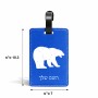 תווית לסימון מזוודה \ תיק בעיצוב אישי עם השם שלך בעיצוב דוב גודל 10.3 × 7 ס"מ