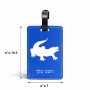 תווית לסימון מזוודה \ תיק בעיצוב אישי עם השם שלך בעיצוב תנין גודל 10.3 × 7 ס"מ