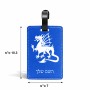 תווית לסימון מזוודה \ תיק בעיצוב אישי עם השם שלך בעיצוב דרקון גודל 10.3 × 7 ס"מ