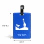 תווית לסימון מזוודה \ תיק בעיצוב אישי עם השם שלך בעיצוב ג'ירפה באפריקה גודל 10.3 × 7 ס"מ