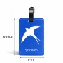 תווית לסימון מזוודה \ תיק בעיצוב אישי עם השם שלך בעיצוב לבלוע גודל 10.3 × 7 ס"מ