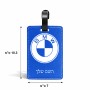 תווית לסימון מזוודה \ תיק בעיצוב אישי עם השם שלך בעיצוב ב.מ.וו גודל 10.3 × 7 ס"מ