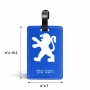 תווית לסימון מזוודה \ תיק בעיצוב אישי עם השם שלך בעיצוב פיג'ו גודל 10.3 × 7 ס"מ