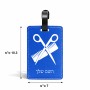 תווית לסימון מזוודה \ תיק בעיצוב אישי עם השם שלך בעיצוב מעצב שיער גודל 10.3 × 7 ס"מ