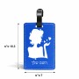 תווית לסימון מזוודה \ תיק בעיצוב אישי עם השם שלך בעיצוב אהבת נשים גודל 10.3 × 7 ס"מ