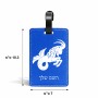 תווית לסימון מזוודה \ תיק בעיצוב אישי עם השם שלך בעיצוב מזלות - גדי גודל 10.3 × 7 ס"מ