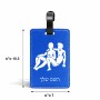 תווית לסימון מזוודה \ תיק בעיצוב אישי עם השם שלך בעיצוב מזלות - תאומים גודל 10.3 × 7 ס"מ