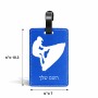 תווית לסימון מזוודה \ תיק בעיצוב אישי עם השם שלך בעיצוב אופנוע ים גודל 10.3 × 7 ס"מ