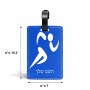 תווית לסימון מזוודה \ תיק בעיצוב אישי עם השם שלך בעיצוב רצים אולימפיים גודל 10.3 × 7 ס"מ
