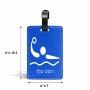 תווית לסימון מזוודה \ תיק בעיצוב אישי עם השם שלך בעיצוב כדור מים אולימפי גודל 10.3 × 7 ס"מ