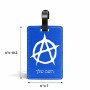 תווית לסימון מזוודה \ תיק בעיצוב אישי עם השם שלך בעיצוב אנרכיה גודל 10.3 × 7 ס"מ