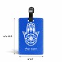 תווית לסימון מזוודה \ תיק בעיצוב אישי עם השם שלך בעיצוב חמסה - קבלה גודל 10.3 × 7 ס"מ
