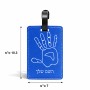 תווית לסימון מזוודה \ תיק בעיצוב אישי עם השם שלך בעיצוב יד גודל 10.3 × 7 ס"מ