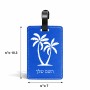 תווית לסימון מזוודה \ תיק בעיצוב אישי עם השם שלך בעיצוב כפות ידיים גודל 10.3 × 7 ס"מ