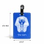 תווית לסימון מזוודה \ תיק בעיצוב אישי עם השם שלך בעיצוב פרעה - תות ענח' אמון מצרי גודל 10.3 × 7 ס"מ