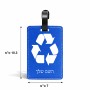 תווית לסימון מזוודה \ תיק בעיצוב אישי עם השם שלך בעיצוב למחזר גודל 10.3 × 7 ס"מ