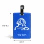 תווית לסימון מזוודה \ תיק בעיצוב אישי עם השם שלך בעיצוב ספינקס מצרים גודל 10.3 × 7 ס"מ